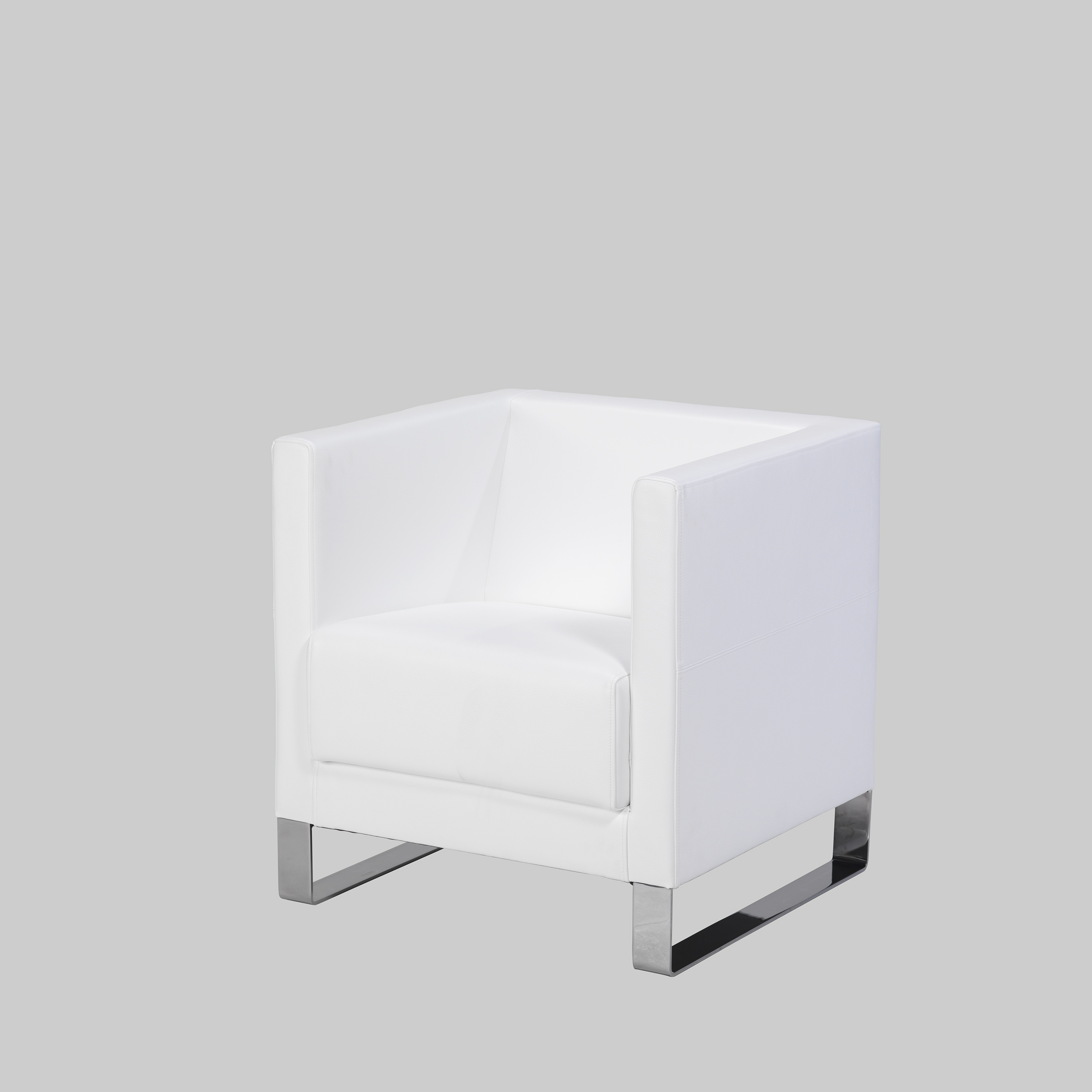 Sessel COLORADO Weiss / Chrom mieten bei ADEXPO
