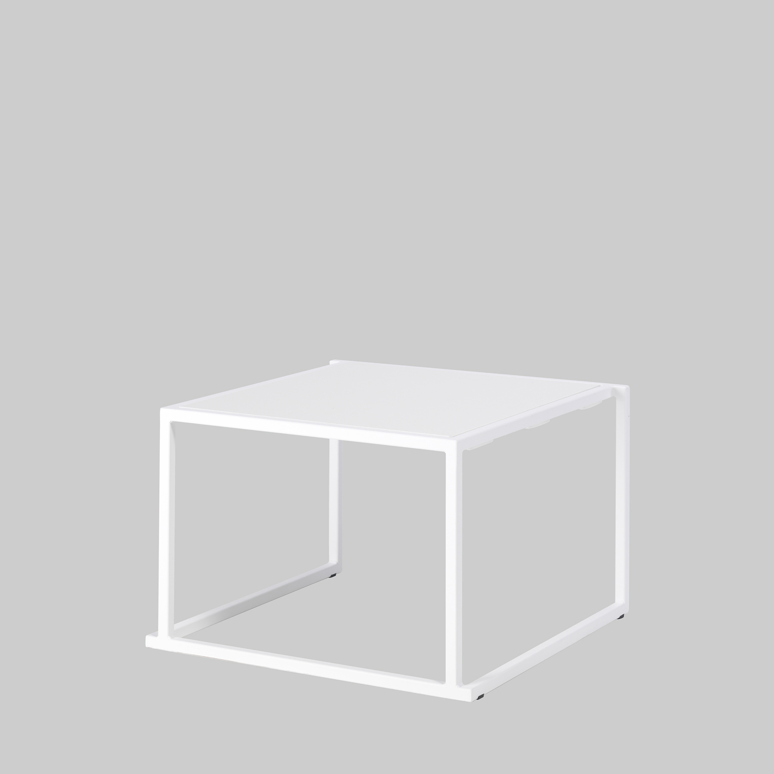Beistelltisch QUADRUM 60×60 Weiss / Weiss mieten bei ADEXPO