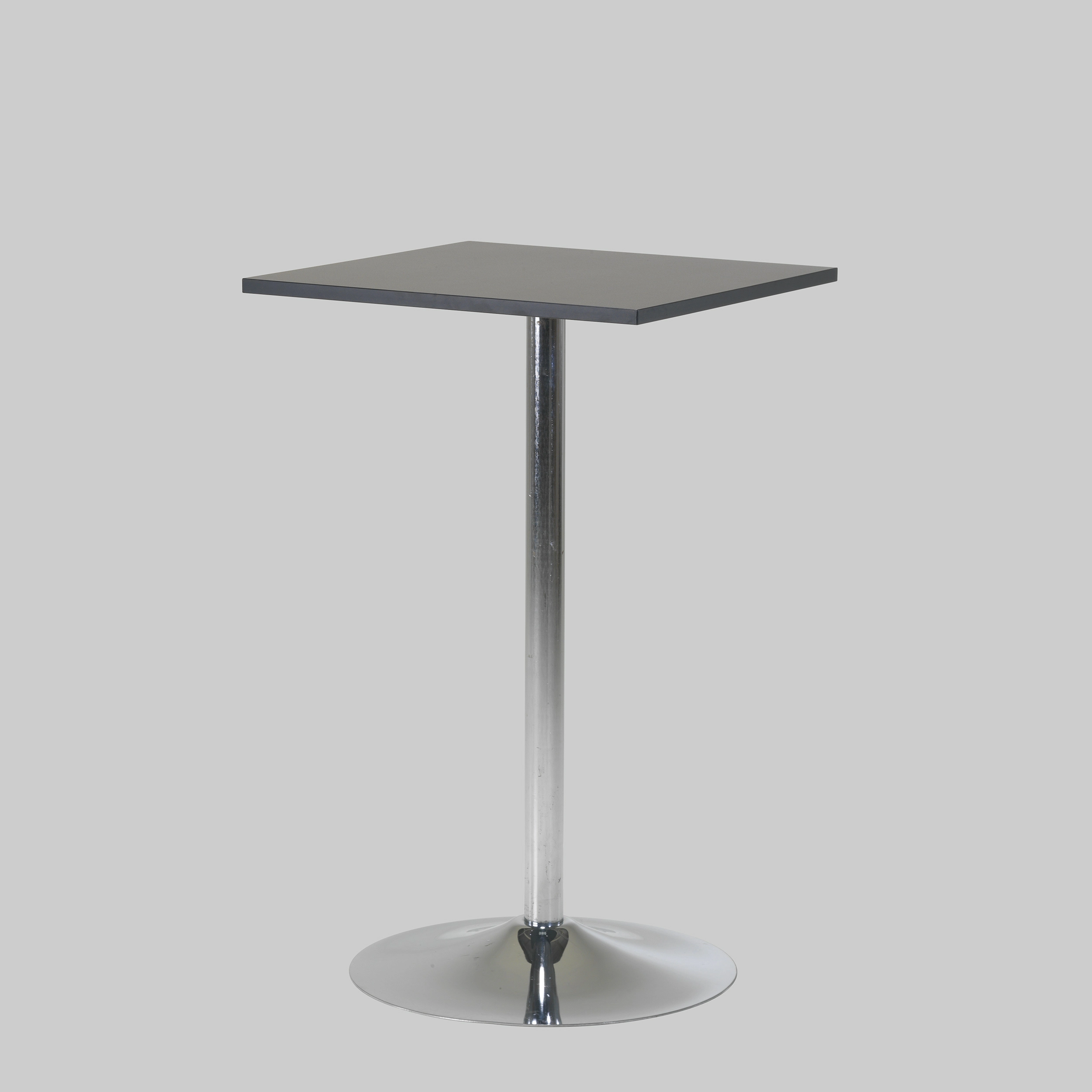 Stehtisch TROMPET 65×65 Schwarz / Chrom mieten bei ADEXPO