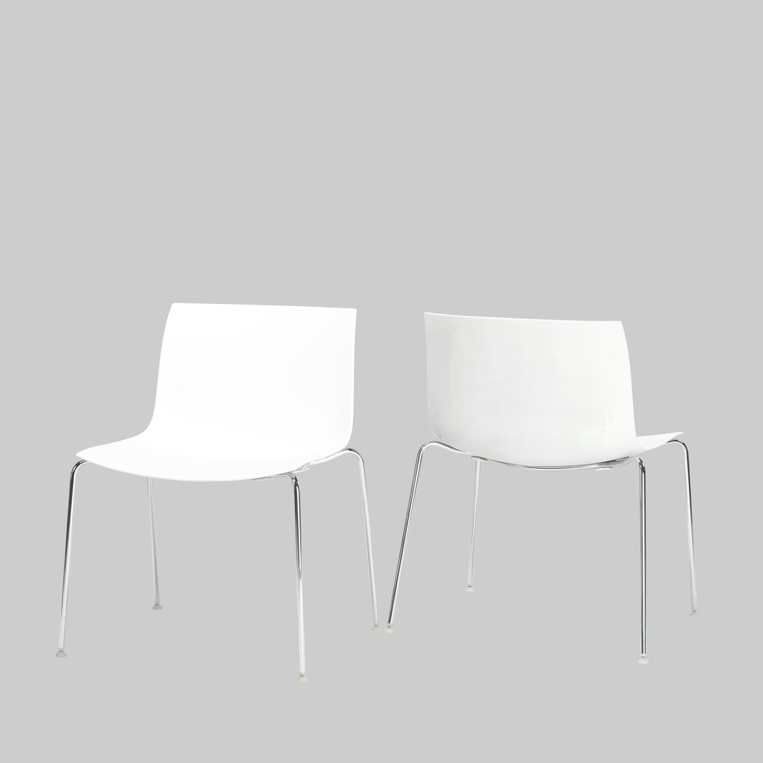 Stuhl CATIFA 53 Weiss-Grau / Chrom mieten bei ADEXPO