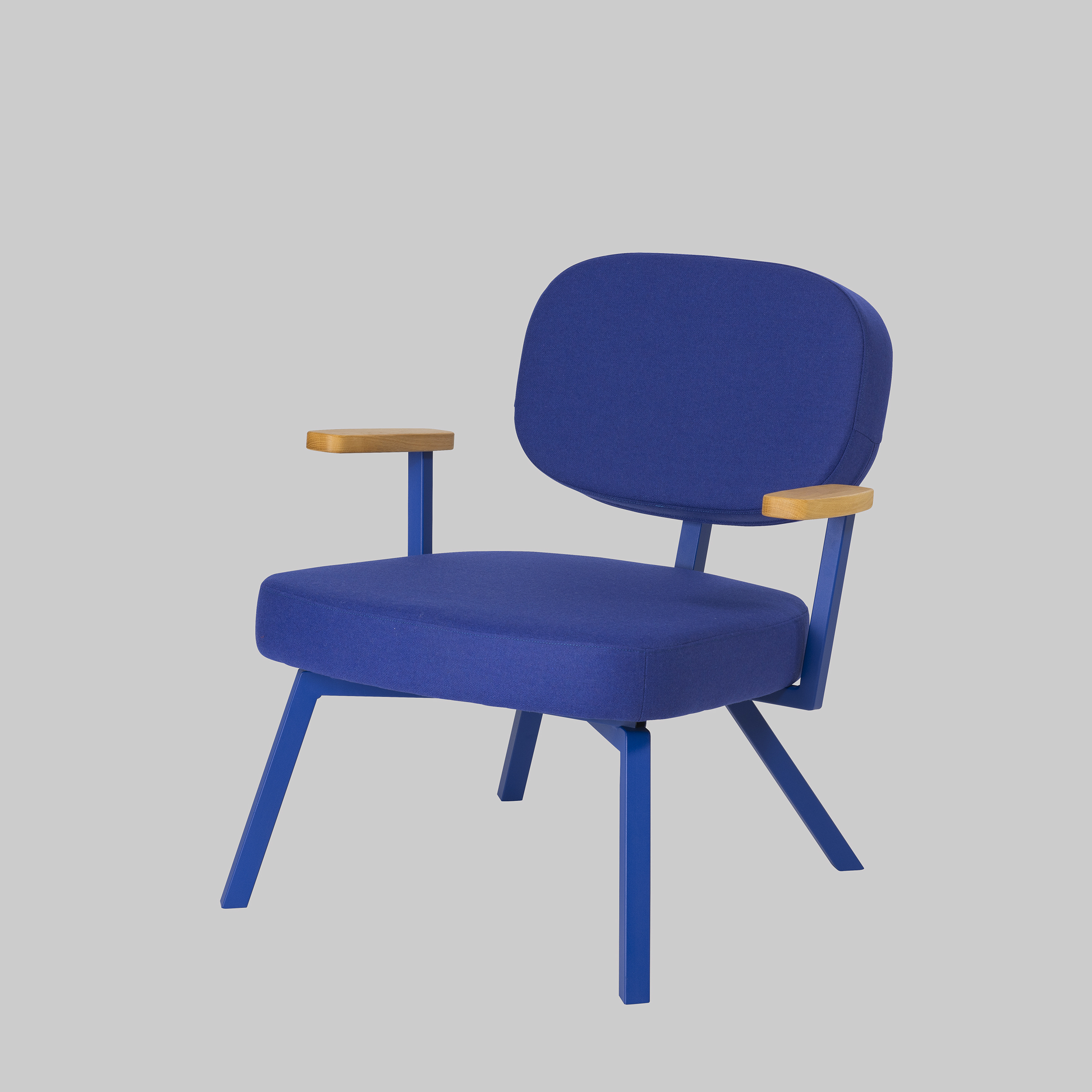 Sessel MK Blau / Holz / Blau mieten bei ADEXPO