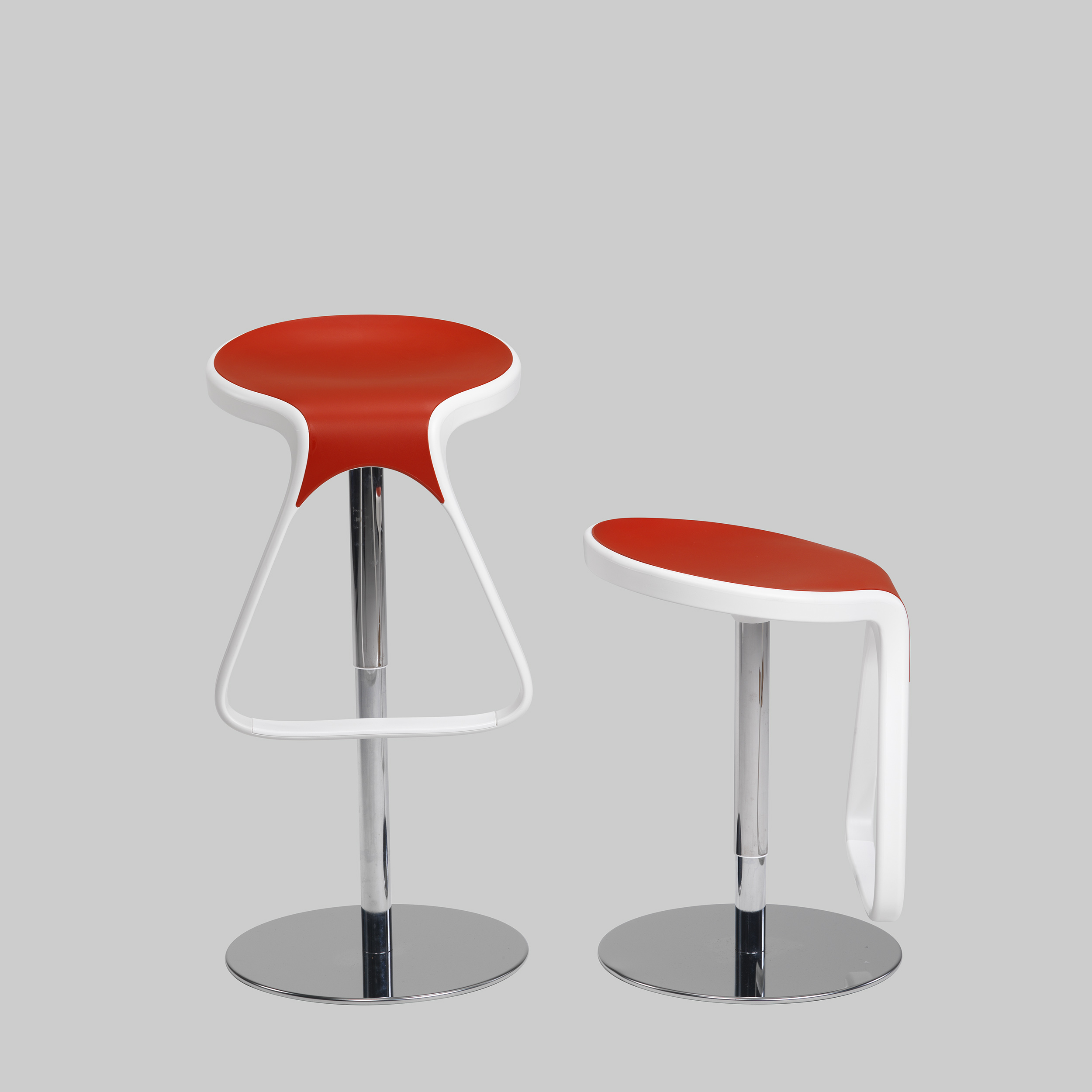 Barhocker OCTO Rot / Chrom mieten bei ADEXPO