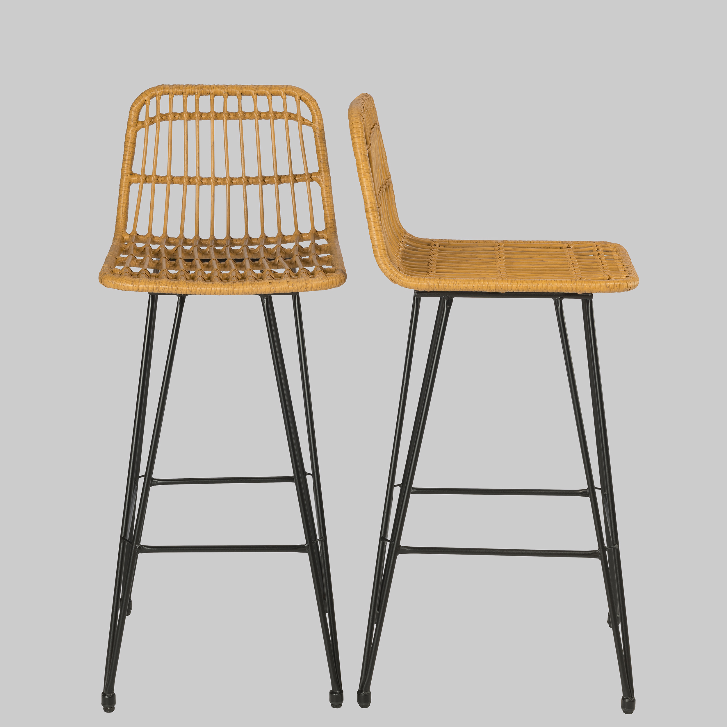 Barhocker RATAN Beige / Schwarz mieten bei ADEXPO