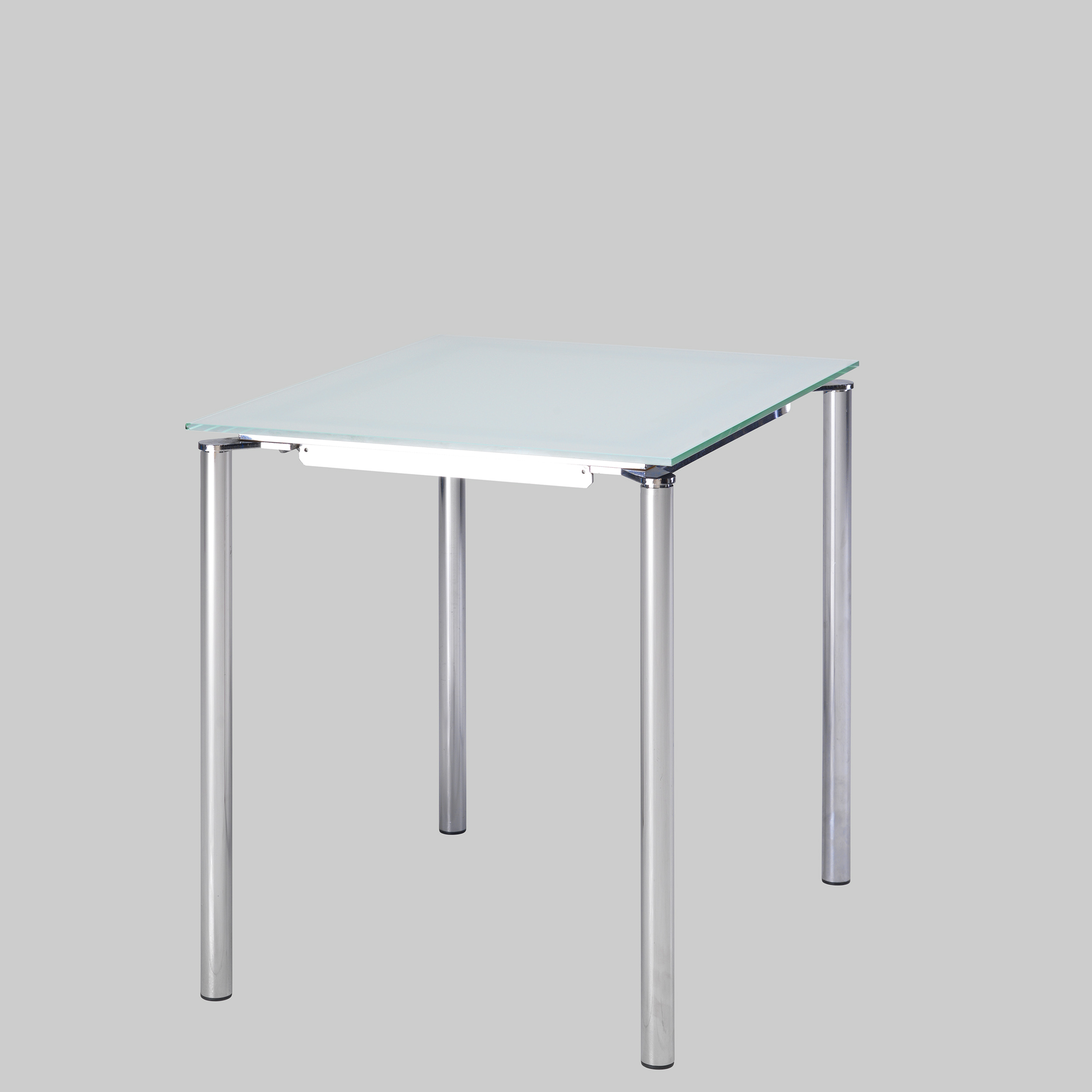 Sitztisch ANGEL 80×65 Glas satiniert / Chrom mieten bei ADEXPO