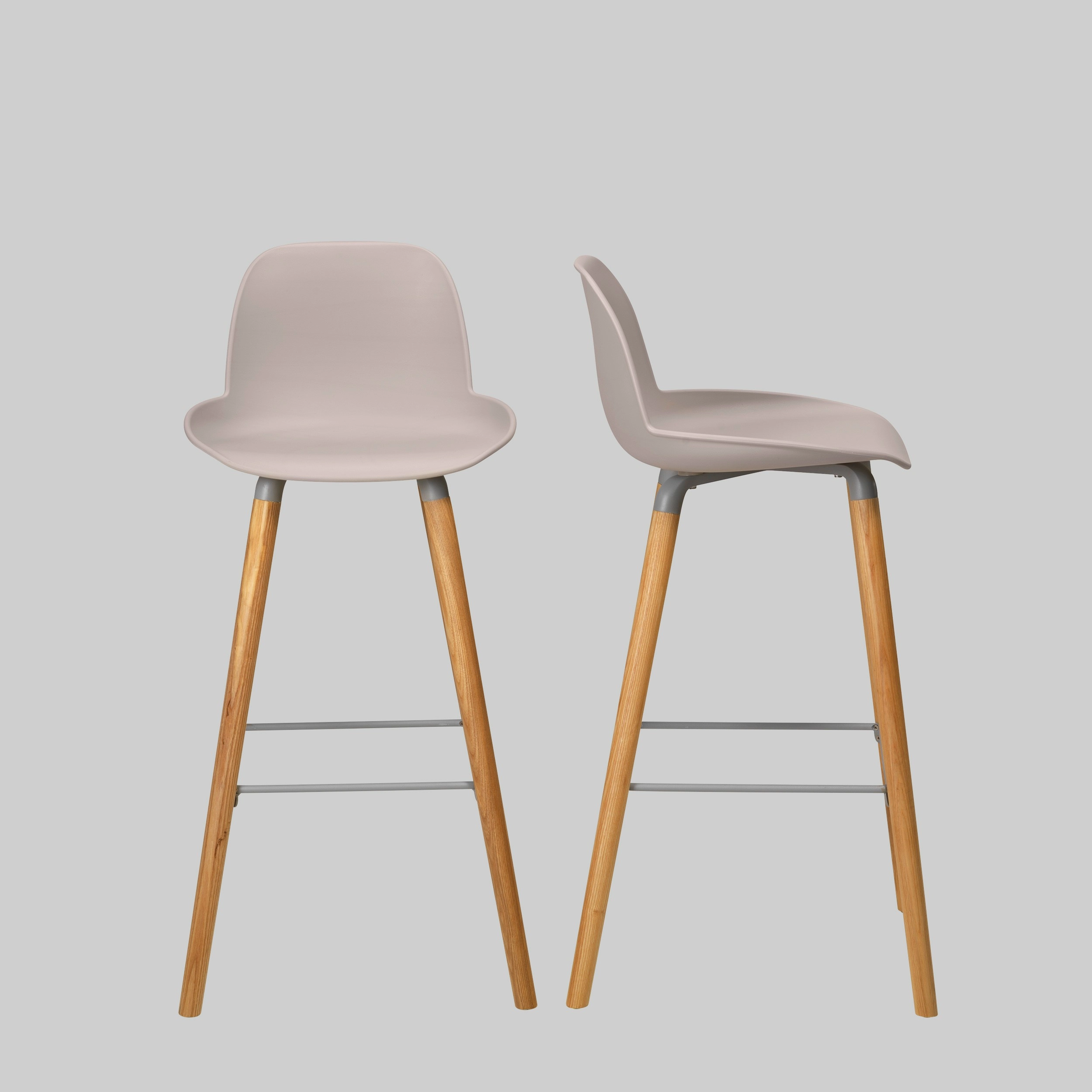 Barhocker ALBERT KUIP Taupe / Esche mieten bei ADEXPO