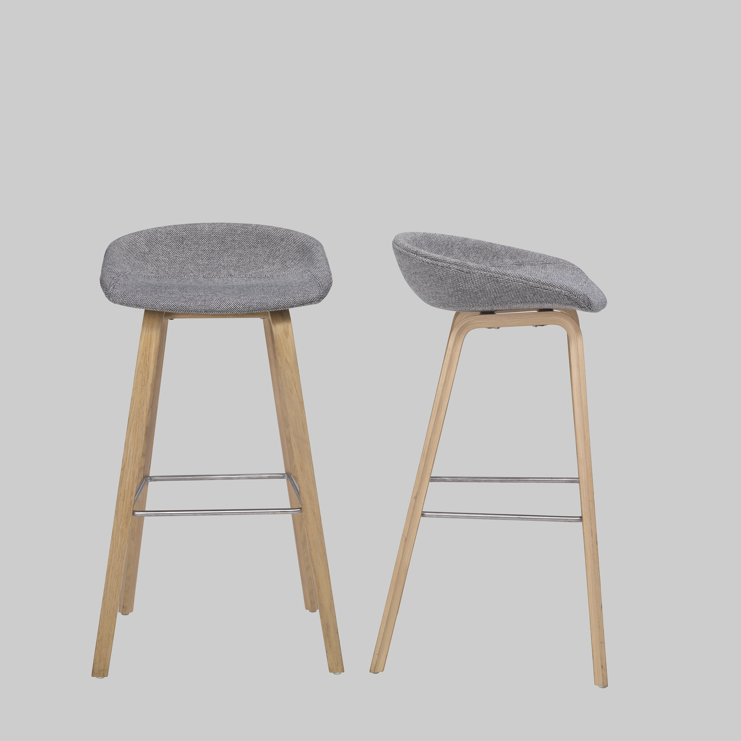 Barhocker ABOUT A BARSTOOL Dunkelgrau-Weiss / Eiche mieten bei ADEXPO