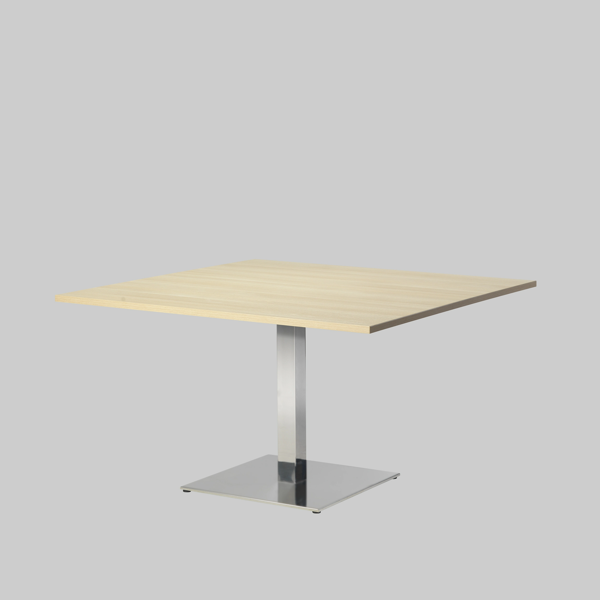 Sitztisch 2-MEET-YOU 130×130 Eiche / Edelstahl mieten bei ADEXPO