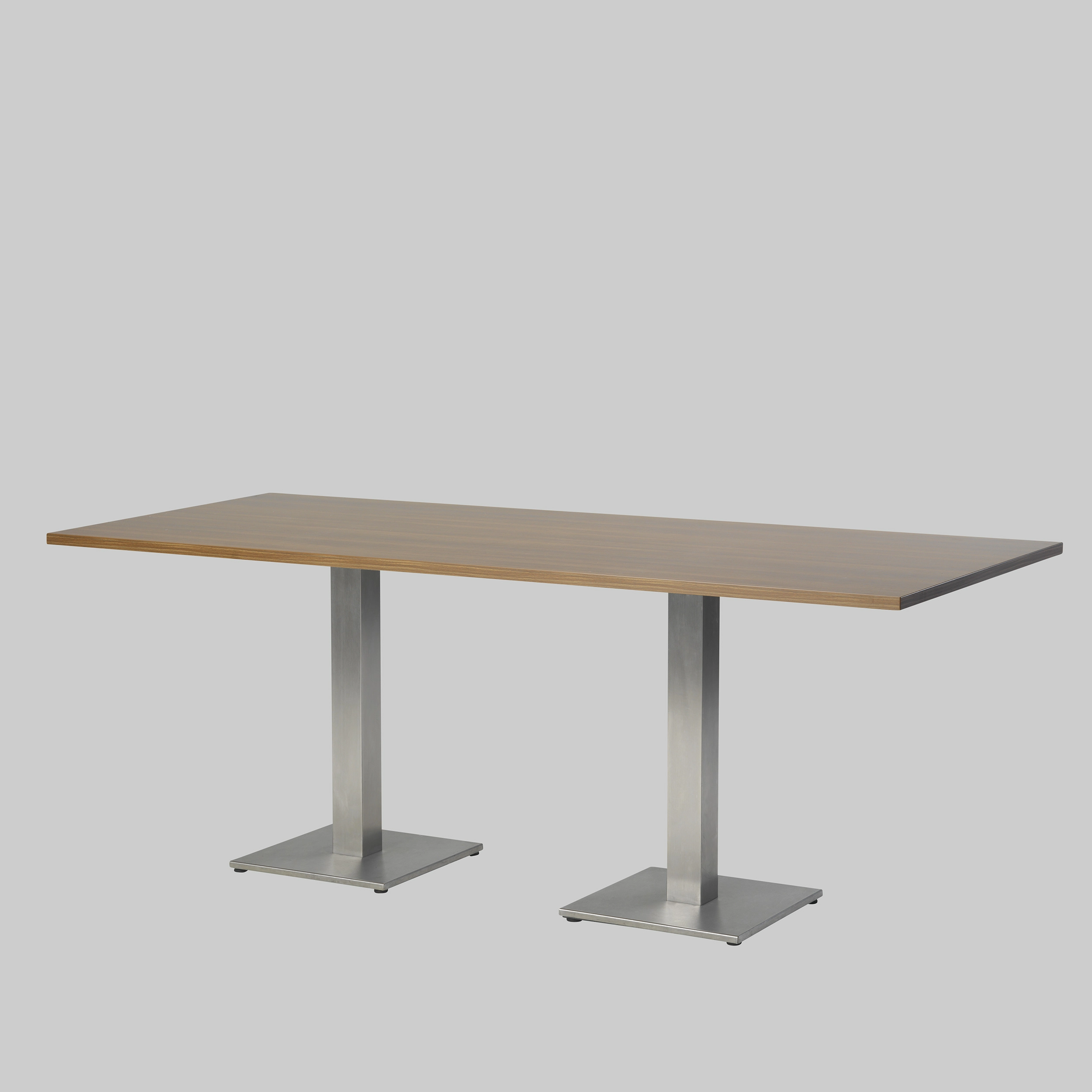 Sitztisch 2-MEET-YOU 130×80 Walnuss / Edelstahl mieten bei ADEXPO