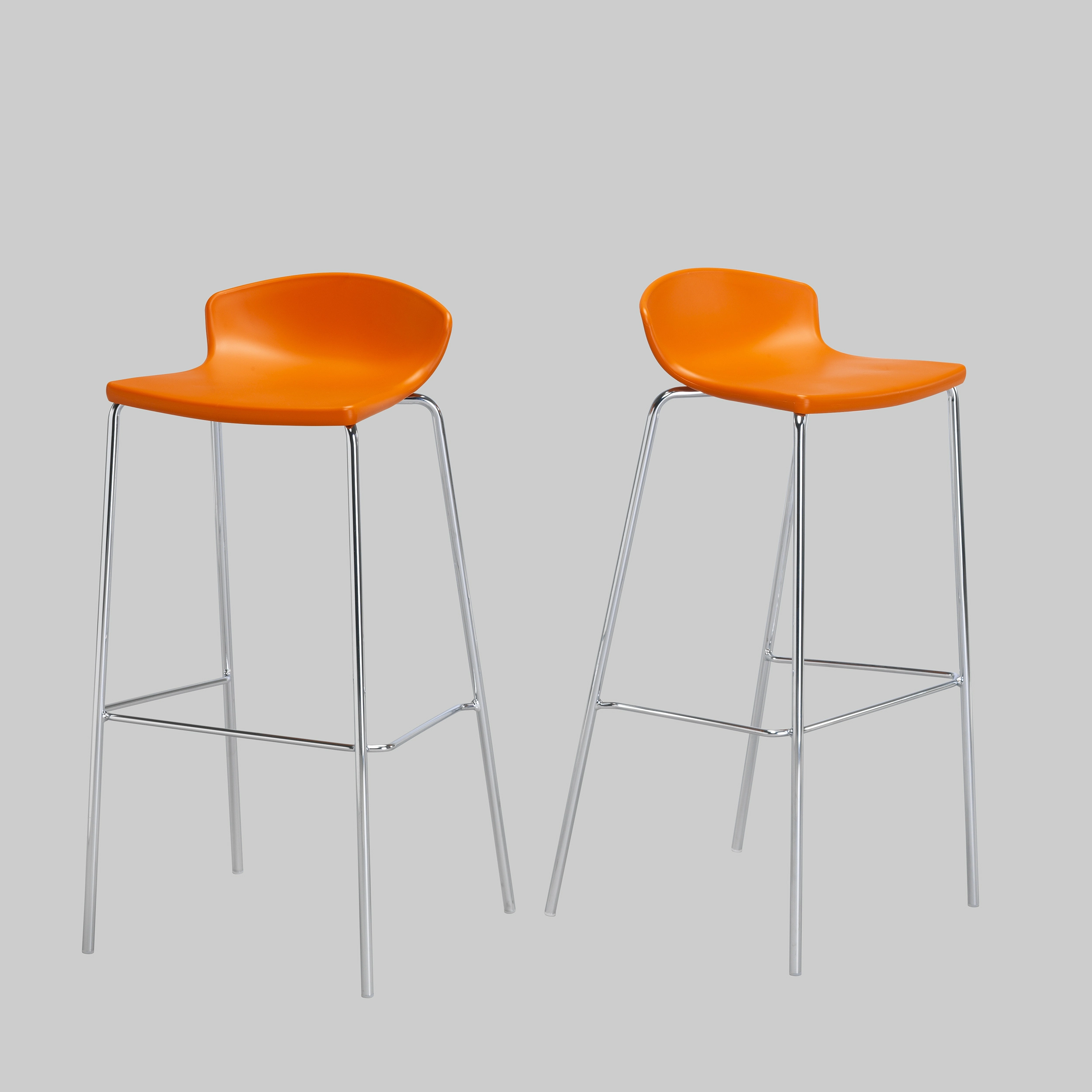 Barhocker MOMEA Orange / Chrom mieten bei ADEXPO