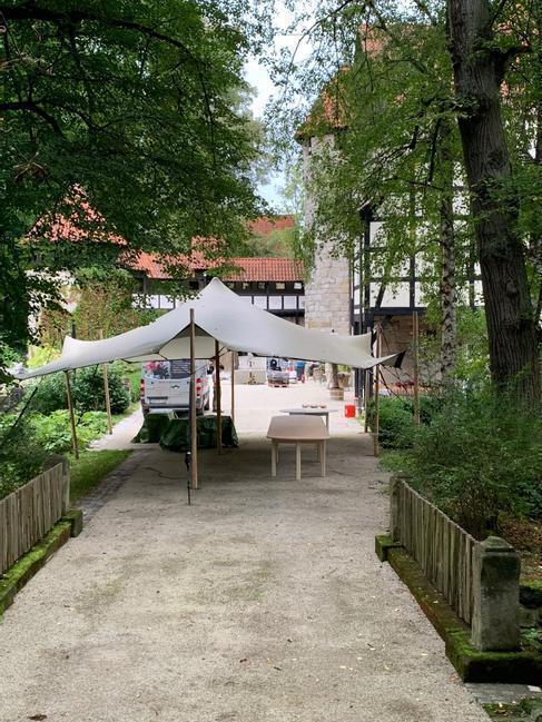 Zeltmembran 8 x 6 m sand- 48 qm - Tentickle, Flexzelt, Stretchzelt, Tipi Zelt, Partyzelt – 3