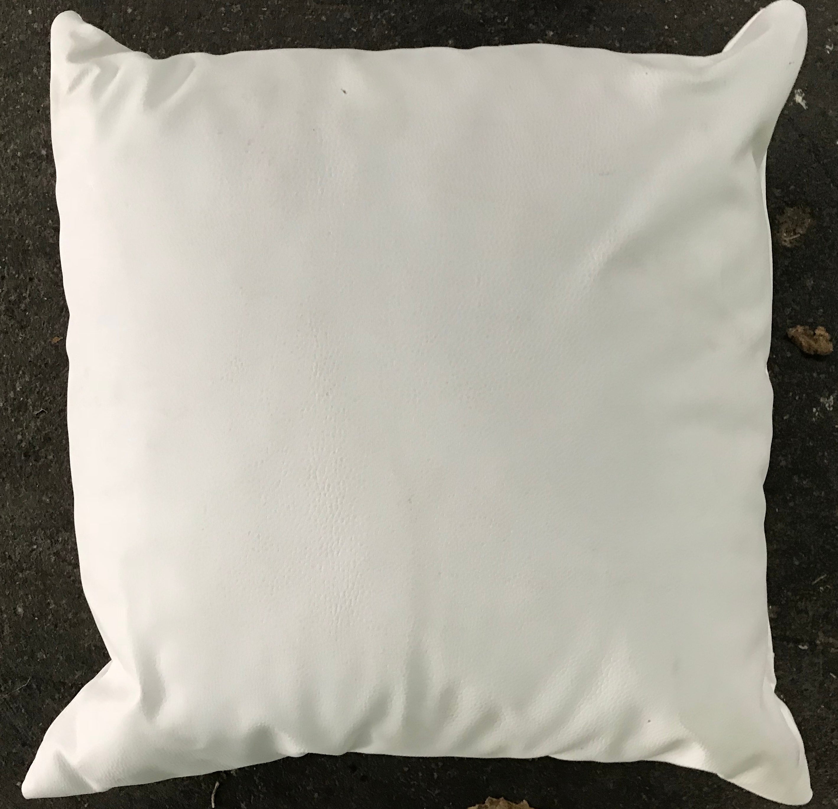 Kissen Kunstleder weiß groß