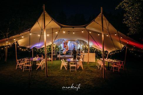 Stretchzelt, Tipi Zelt, Partyzelt, Zeltmembran 10 x 15 m sand - 150 qm - Tentickle, Flexzelt