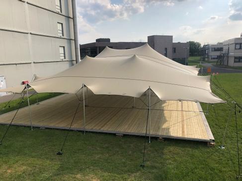Stretchzelt Flexzelt Tentickle 15 x 21 m weiß/creme - 315 qm - Tipi Zelt – 3