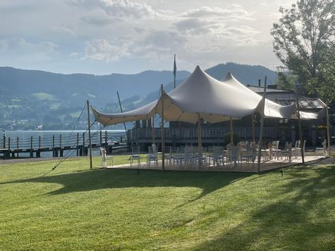 Zeltmembran 10 x 12 m sand- 120 qm - Tentickle, Flexzelt, Stretchzelt, Tipi Zelt, Partyzelt – 3