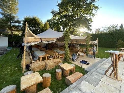 Zeltmembran 10 x 12 m sand- 120 qm - Tentickle, Flexzelt, Stretchzelt, Tipi Zelt, Partyzelt – 4
