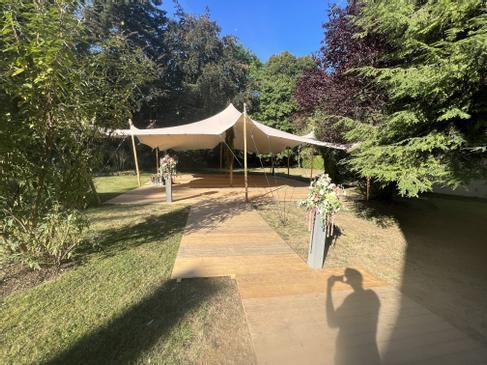 Zeltmembran 10 x 12 m sand- 120 qm - Tentickle, Flexzelt, Stretchzelt, Tipi Zelt, Partyzelt – 2