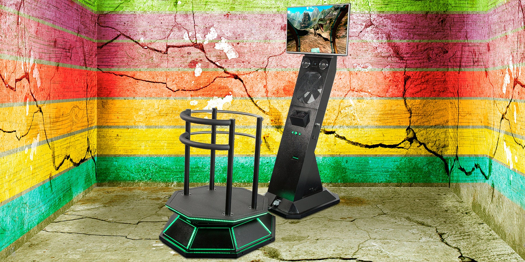5D Virtual Reality Full Motion Simulator / Fallschirm Simulator