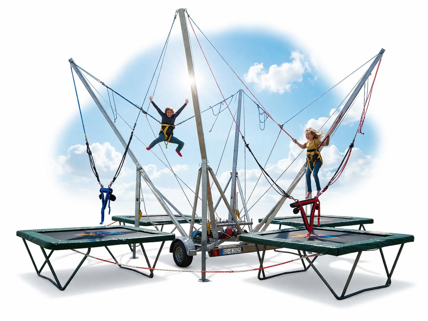 Vierer Trampolin – Quadro Jump mieten in Bramsche
