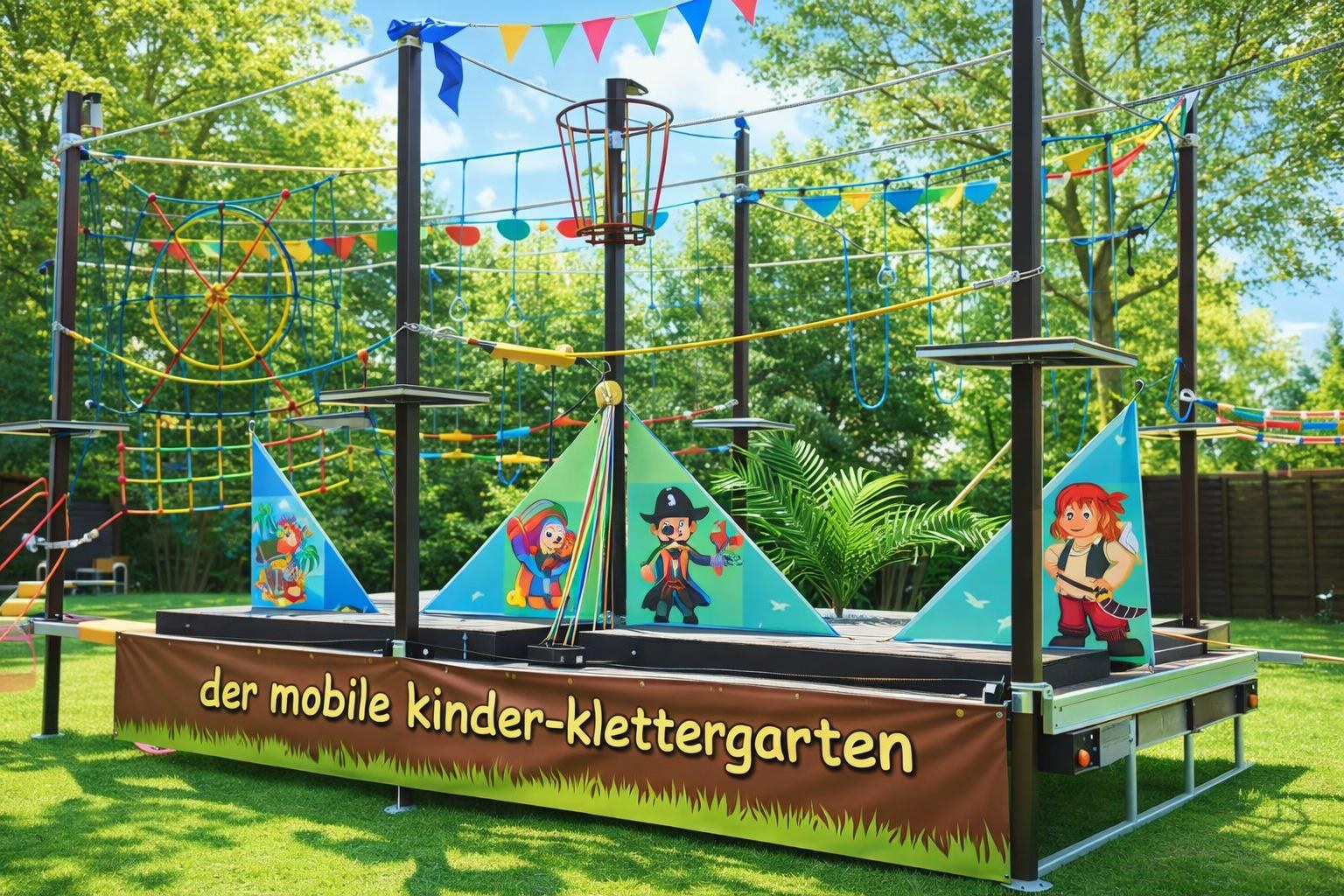 Der Kletterpirat - mobiler Kinderhochseilgarten – Co2 neutral - green mieten in Bramsche