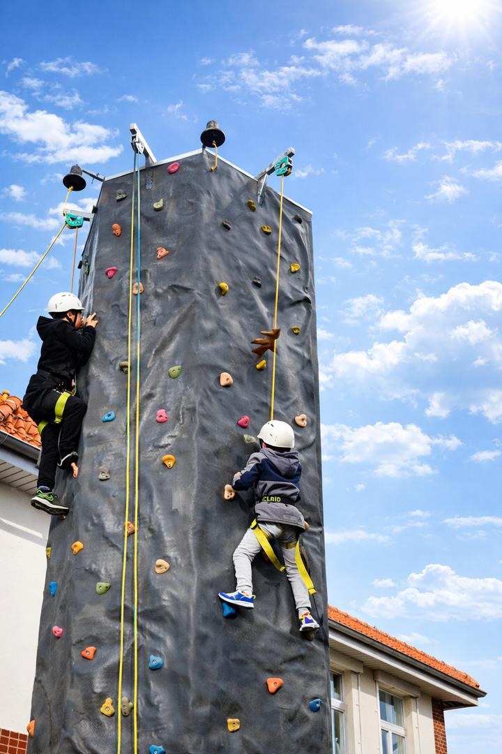 Drei-Wege-Kletterberg - THE ROCK - CO 2 neutral - green event modul mieten in Bramsche