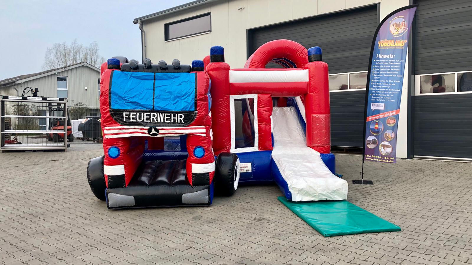 Hüpfburg Deluxe Feuerwehr mieten bei TOBERLAND, Inhaber Christian Duit