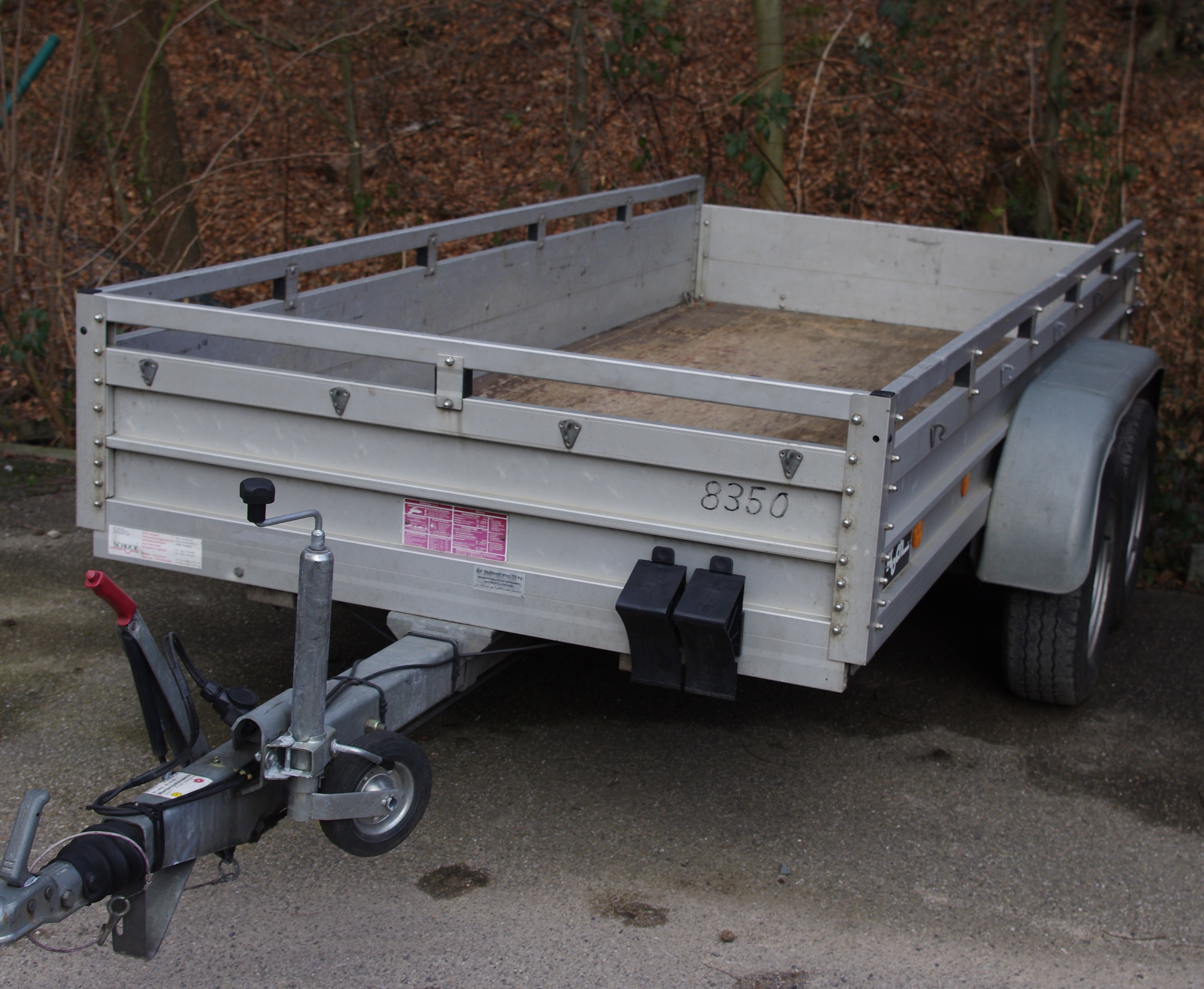 Mietanhaenger Gruppe E (2600 kg) offen, 350 x 150 x 45 cm mieten