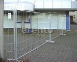 Bauzaun Mueba 350cm (Preis pro Meter) mit Betonfuss optional Sichtschutz