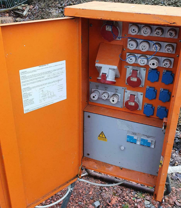 Baustromverteiler CEE63A für Baustelle oder Event