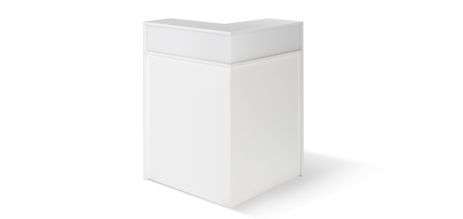 LED Barelement Ecke weiß mieten bei Furn4Rent GmbH