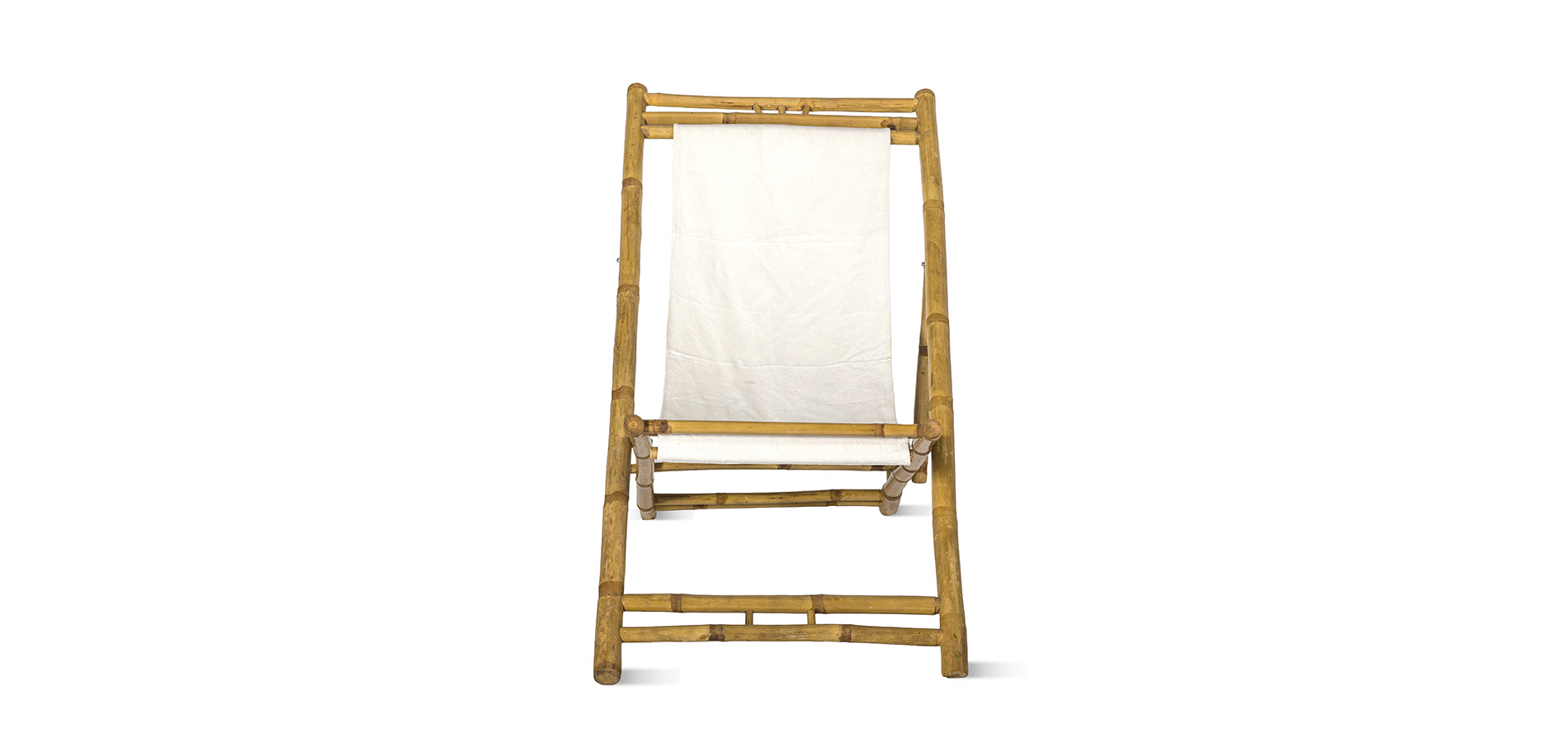 Bambusliegestuhl Stoffvariante Foto auf 1900 mal 900 bringen mieten bei Furn4Rent GmbH