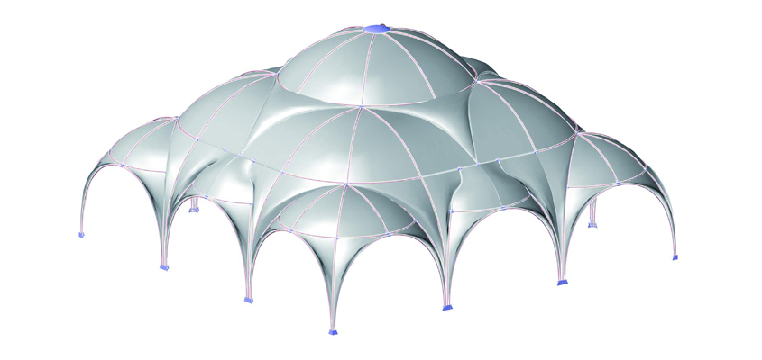 Kuppelzelt transparent (9×9) mieten bei Furn4Rent