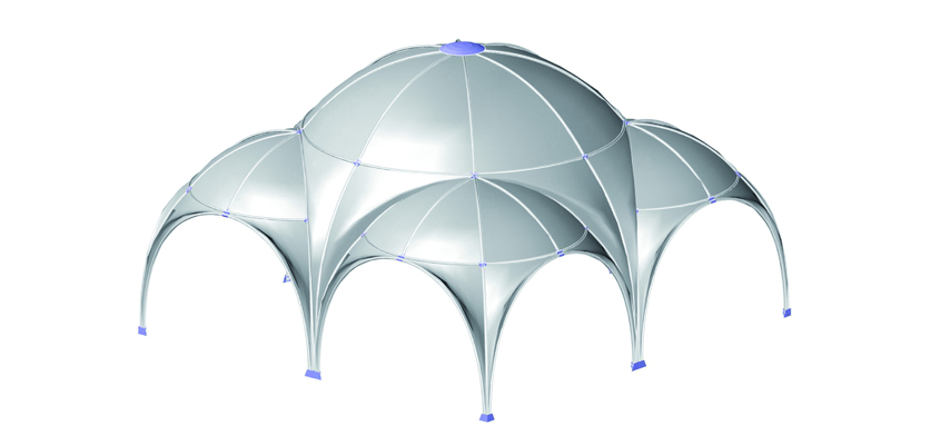 Kuppelzelt transparent (6×6) mieten bei Furn4Rent