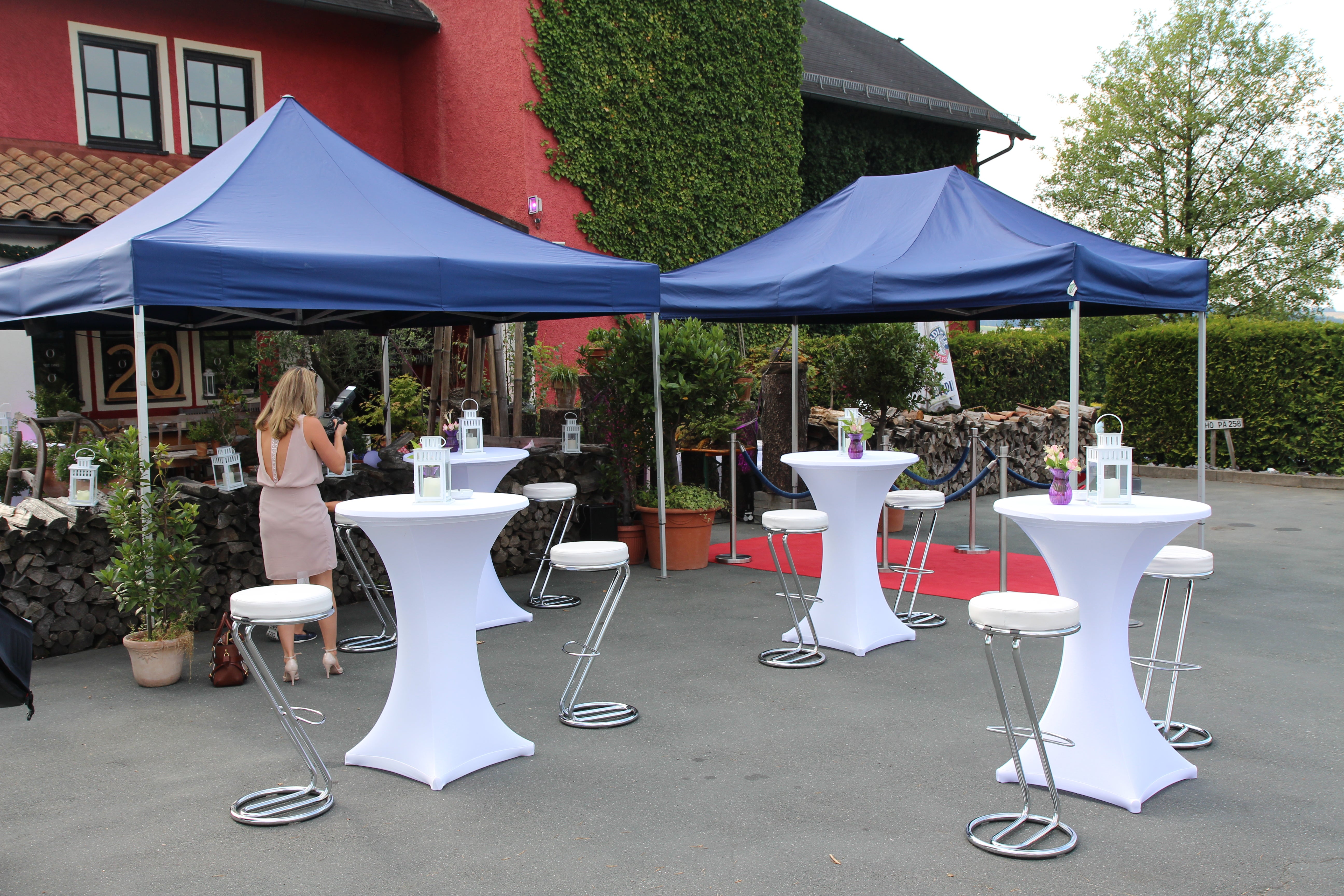 Stehtisch - Bartisch - Bistrotisch - Klapptisch inkl. Stretch-Husse – 3