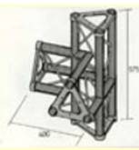 Alu Traverse-3 Pkt Ultratruss Trio AC 44,4- Weg Ecke