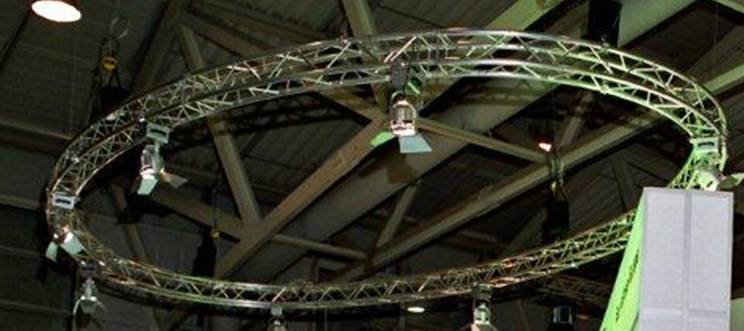 10 x 6 m Ellipse 4 Punkt Global Truss, Verbindung: Konusverbinder, silber
