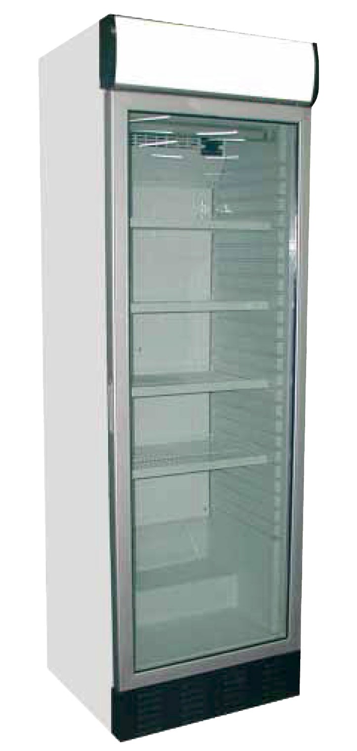 Glaskühlschrank mit dem Außenmaß 590x620x1920 mm