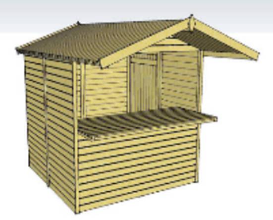 Markthütte / Weihnachtshütte / Verkaufsstand – 2