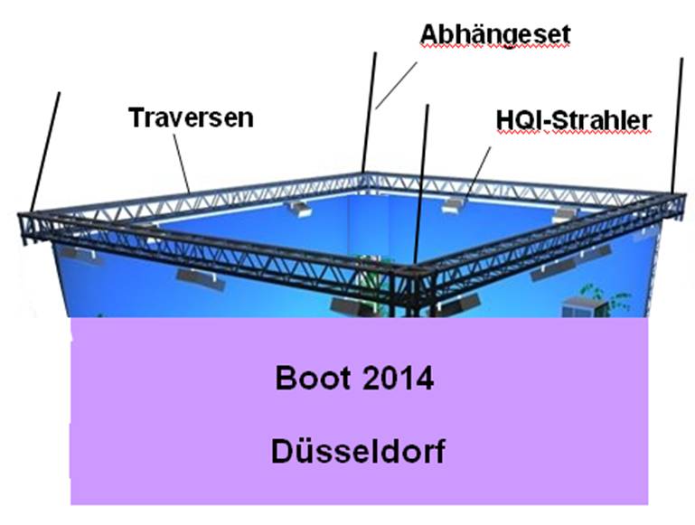 Abgehängtes Traversensystem 10 m x 8 m (F34) – 3
