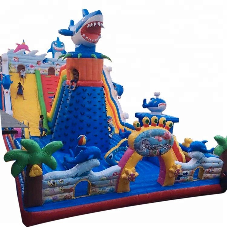 HÜPFBURG XXXL Tropical Shark Theme 19m x 9m mieten in Harsewinkel – 2
