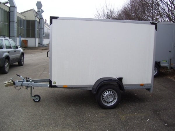 M Kofferanhänger mit Türe, Anhänger mit Kofferaufbau 150 cm, 1300 kg Zul. Ges. Gewicht – 2