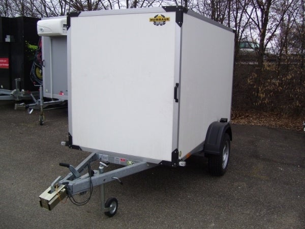 M Kofferanhänger mit Türe, Anhänger mit Kofferaufbau 150 cm, 1300 kg Zul. Ges. Gewicht