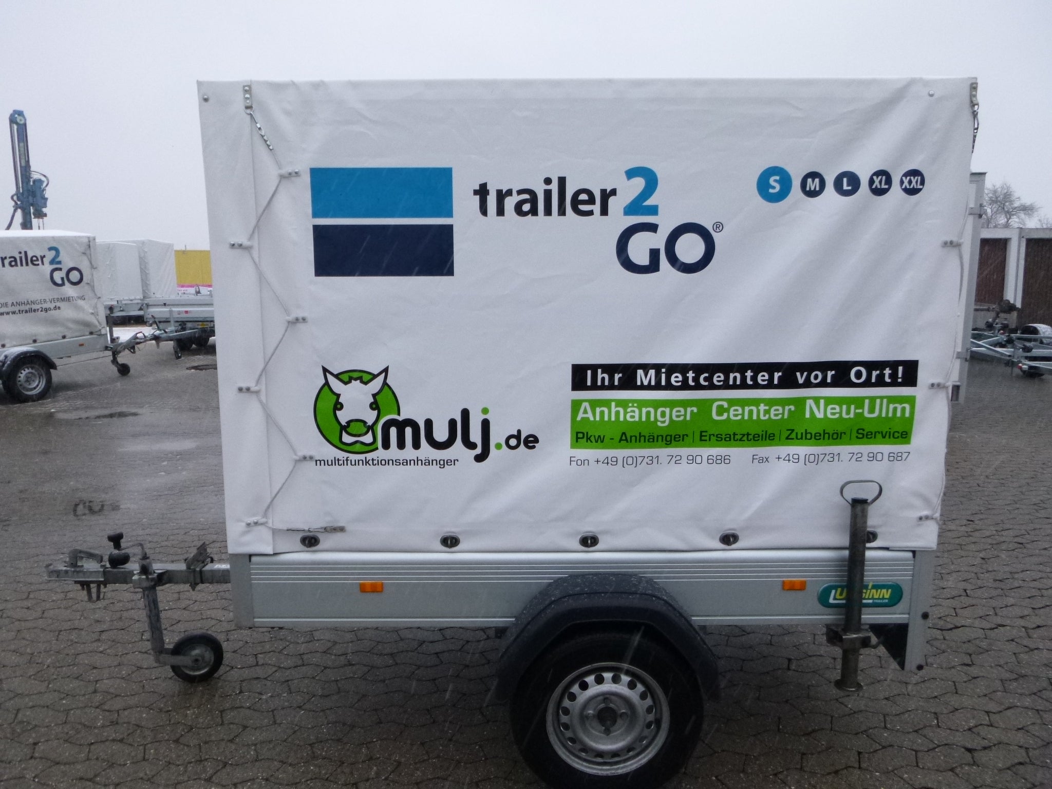 S mit Plane, Allzweckanhänger mit Plane, Anhänger mit Plane 160 cm, 750 kg Zul. Ges. Gewicht – 2