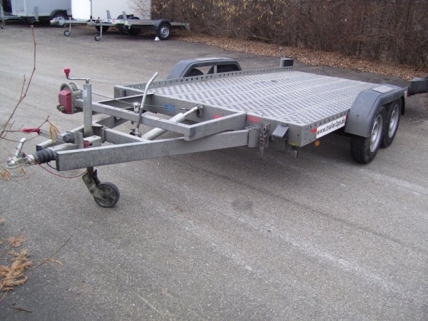 XL Autotransportanhänger, hydraulisch kippbar mit Seilwinde, Tieflader ZG 3,0 to.