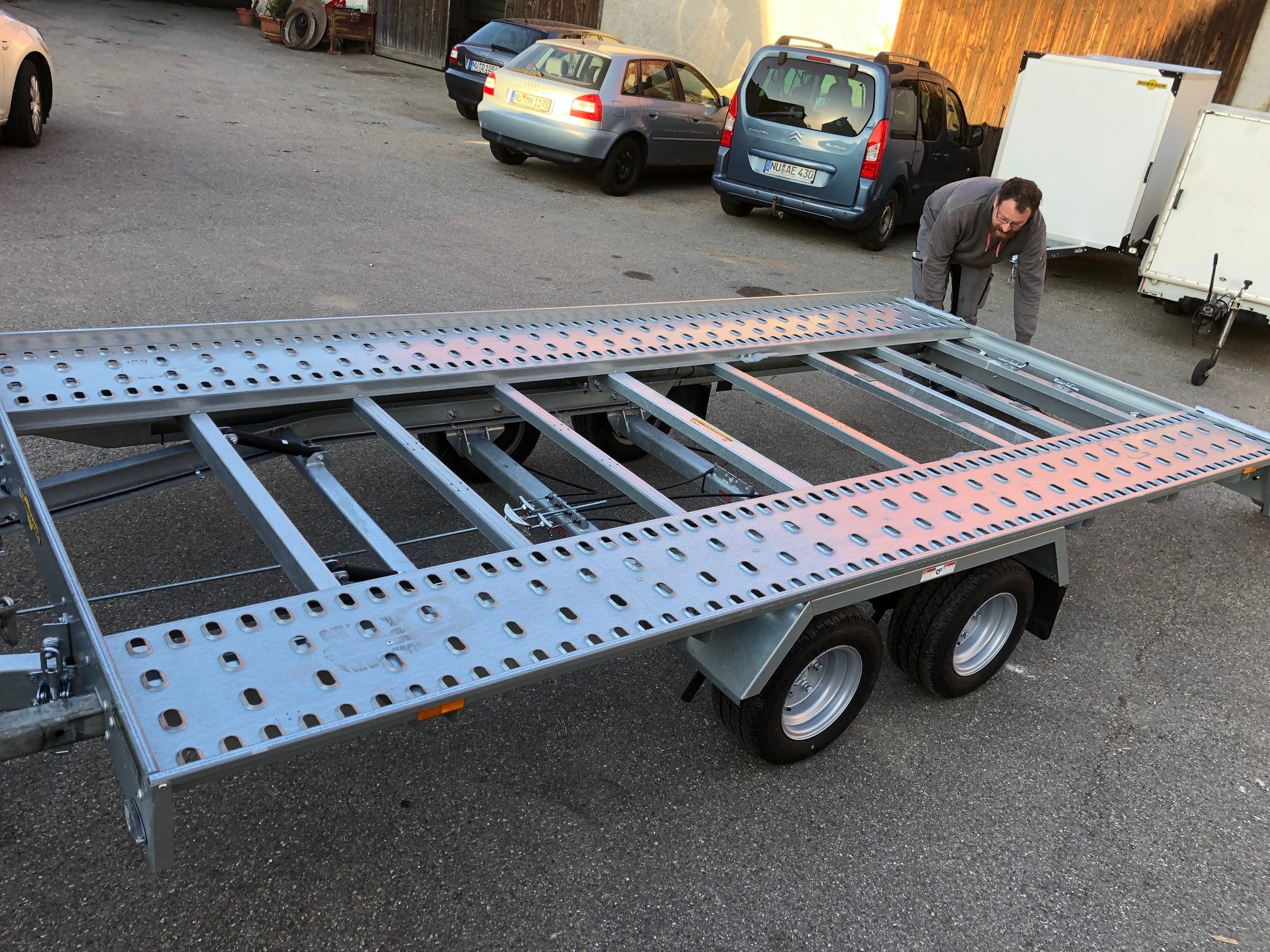 XL Autotransportanhänger, Hochlader mit Seilwinde, 2,7 to. – 4
