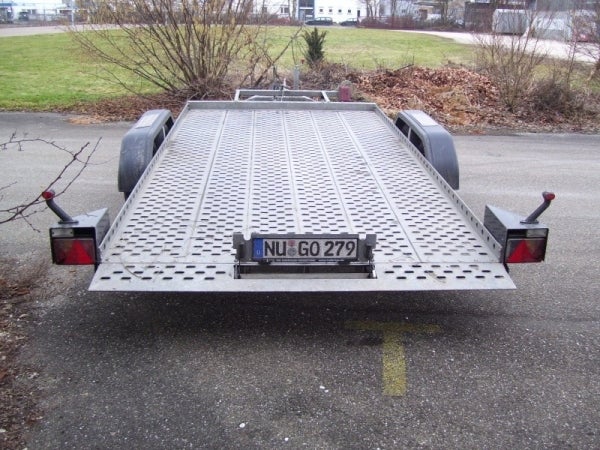 XL Autotransportanhänger, hydraulisch kippbar mit Seilwinde, Tieflader ZG 3,0 to. – 2