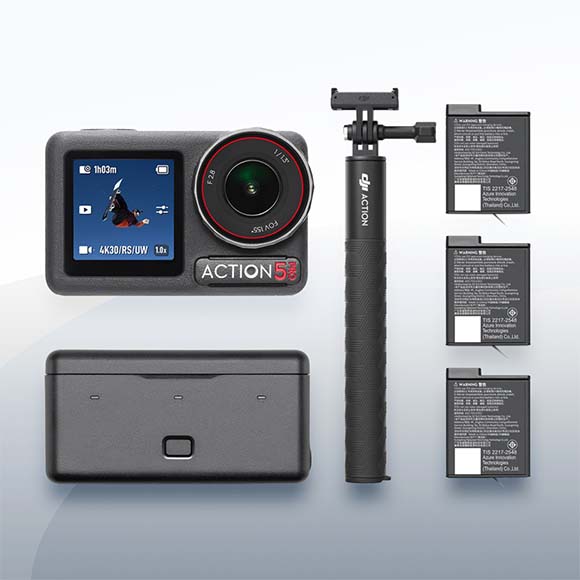 DJI Osmo Action 5 Pro Adventure Combo mieten – Versand deutschlandweit ab 12,50 €/Tag – 3