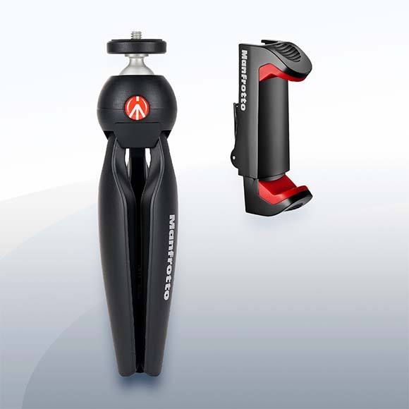 Manfrotto Pixi Mini Stativ mit Smartphone-Klemme mieten – ab 2,50 €/Tag – 2