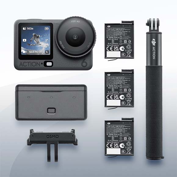 DJI Osmo Action 6 Adventure Combo mieten – Versand deutschlandweit ab 14,50 €/Tag – 3