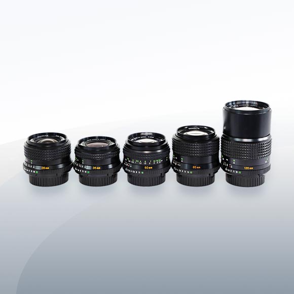 Minolta MD Vintage Objektiv Set mieten – Versand deutschlandweit ab 28 €/Tag