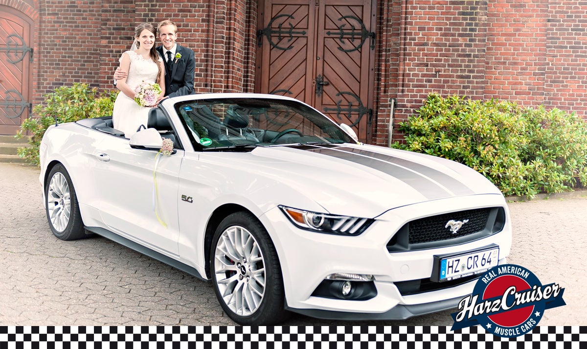 Ford Mustang GT Cabrio als Hochzeitsfahrzeug